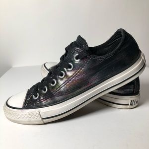 Converse All Star metallic iridescent low tops 7